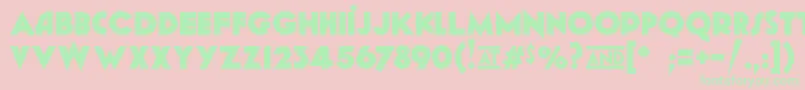 Geomancy   Extra Bold Font – Green Fonts on Pink Background