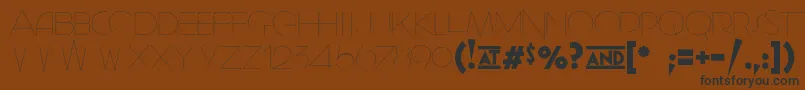 Czcionka Geomancy   Hairline – czarne czcionki na brązowym tle