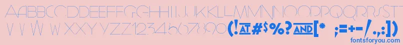 Geomancy   Hairline Font – Blue Fonts on Pink Background