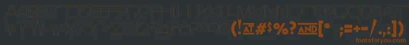 Geomancy   Hairline Font – Brown Fonts on Black Background