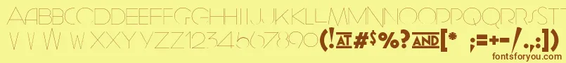 fuente Geomancy   Hairline – Fuentes Marrones Sobre Fondo Amarillo
