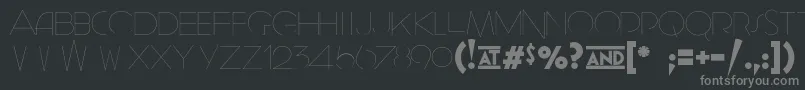 Więcej informacji o czcionce Geomancy Hairline Czcionka Geomancy Hairline – szare czcionki na czarnym tle