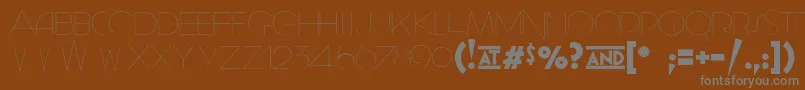 Więcej informacji o czcionce Geomancy Hairline Czcionka Geomancy Hairline – szare czcionki na brązowym tle