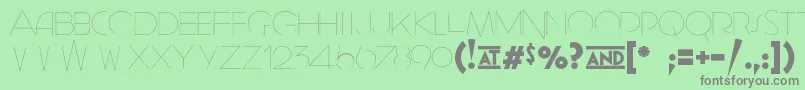 Geomancy   Hairline Font – Gray Fonts on Green Background