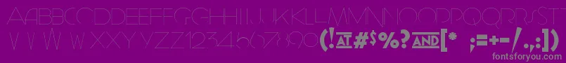Geomancy   Hairline Font – Gray Fonts on Purple Background