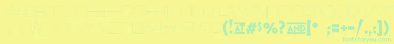 Police Geomancy   Hairline – polices vertes sur fond jaune