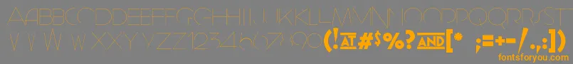 Шрифт Geomancy   Hairline – оранжевые шрифты на сером фоне