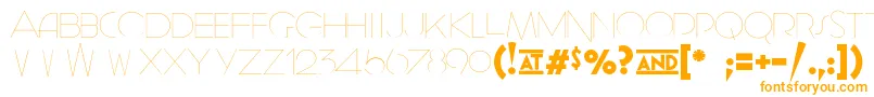 Geomancy   Hairline Font – Orange Fonts on White Background