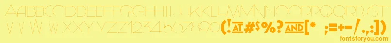 Geomancy   Hairline Font – Orange Fonts on Yellow Background