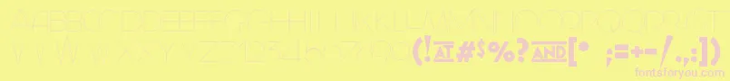 Geomancy   Hairline Font – Pink Fonts on Yellow Background