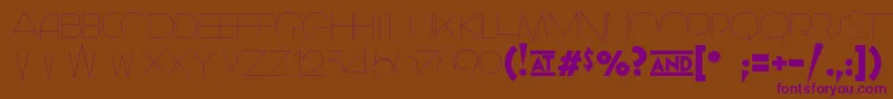 Geomancy   Hairline Font – Purple Fonts on Brown Background