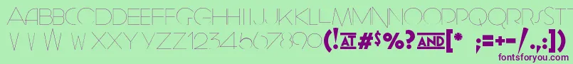 Geomancy   Hairline Font – Purple Fonts on Green Background