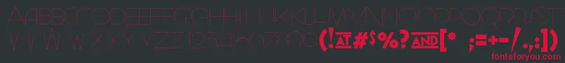 Geomancy   Hairline Font – Red Fonts on Black Background