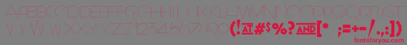 Geomancy   Hairline Font – Red Fonts on Gray Background