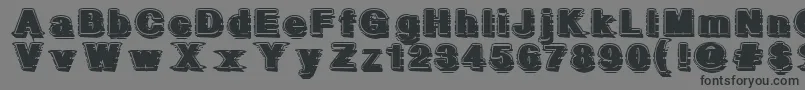 GeometricFog Font – Black Fonts on Gray Background