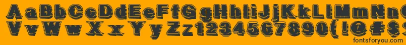 GeometricFog Font – Black Fonts on Orange Background