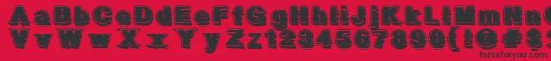 fuente GeometricFog – Fuentes Negras Sobre Fondo Rojo