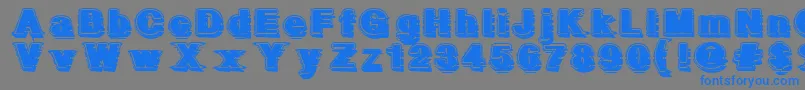 GeometricFog Font – Blue Fonts on Gray Background