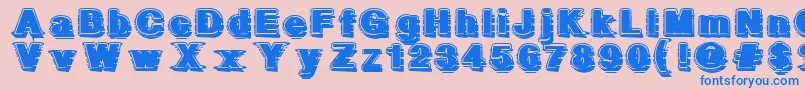 GeometricFog Font – Blue Fonts on Pink Background
