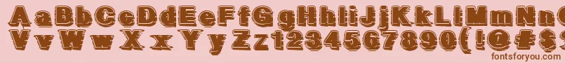 GeometricFog-Schriftart – Braune Schriften auf rosa Hintergrund