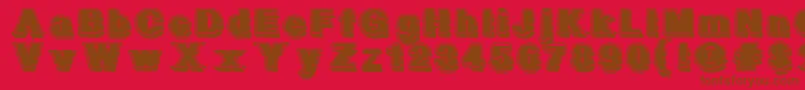 GeometricFog Font – Brown Fonts on Red Background