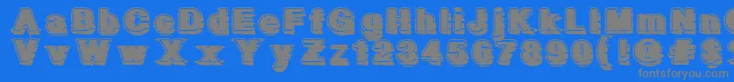 Police GeometricFog – polices grises sur fond bleu