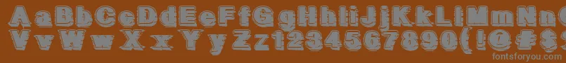 Weitere Informationen zur GeometricFog-Schriftart GeometricFog-Schriftart – Graue Schriften auf braunem Hintergrund