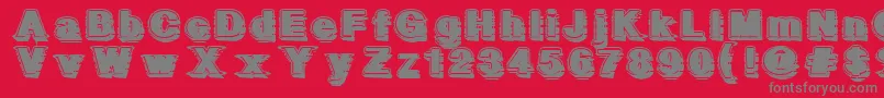 GeometricFog Font – Gray Fonts on Red Background