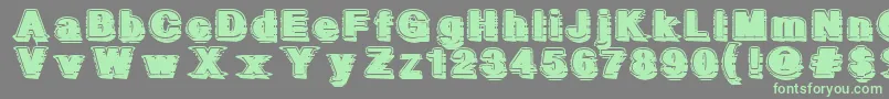 Saiba mais sobre a fonte GeometricFog Fonte GeometricFog – fontes verdes em um fundo cinza