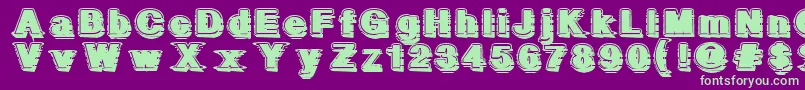 GeometricFog Font – Green Fonts on Purple Background