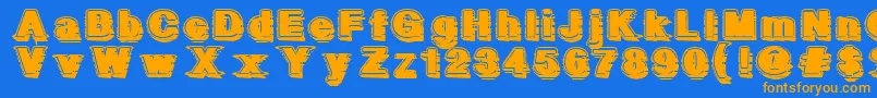 GeometricFog Font – Orange Fonts on Blue Background