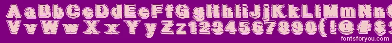 fuente GeometricFog – Fuentes Rosadas Sobre Fondo Morado