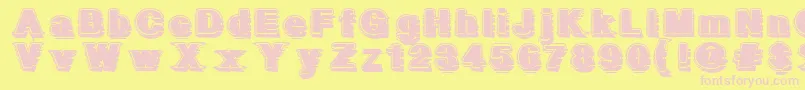 GeometricFog Font – Pink Fonts on Yellow Background