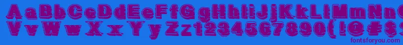 GeometricFog Font – Purple Fonts on Blue Background