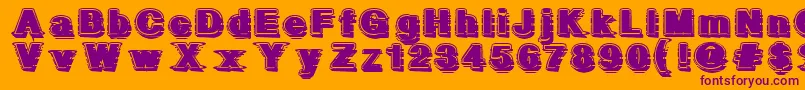 GeometricFog Font – Purple Fonts on Orange Background