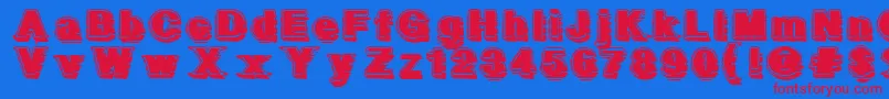 GeometricFog Font – Red Fonts on Blue Background