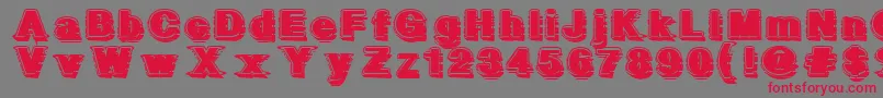 GeometricFog Font – Red Fonts on Gray Background