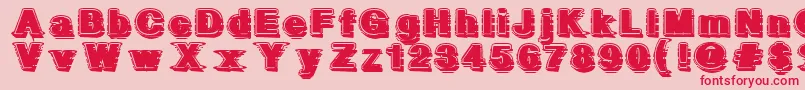 GeometricFog Font – Red Fonts on Pink Background