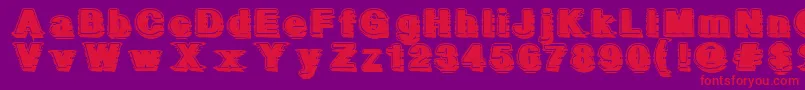 GeometricFog Font – Red Fonts on Purple Background