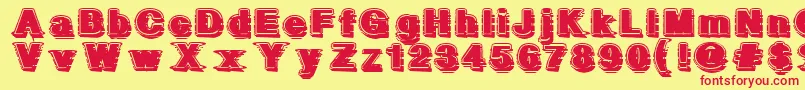 GeometricFog Font – Red Fonts on Yellow Background