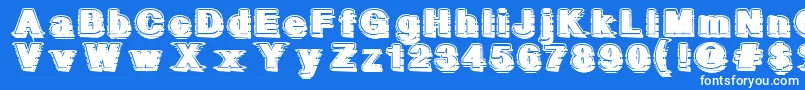 GeometricFog Font – White Fonts on Blue Background