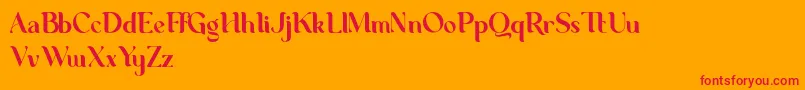 George Demo Font – Red Fonts on Orange Background