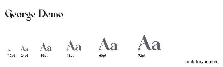 George Demo Font Sizes