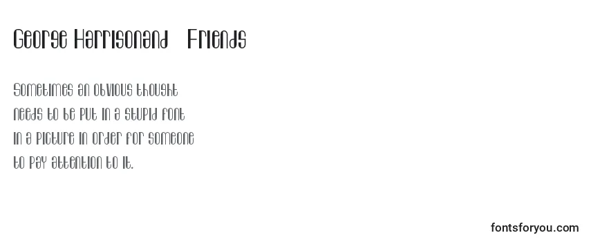 George Harrisonand   Friends Font