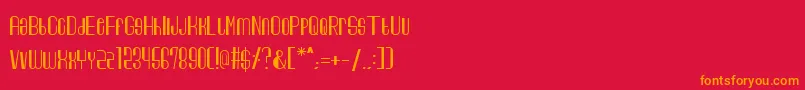 George Harrisonand   Friends Font – Orange Fonts on Red Background