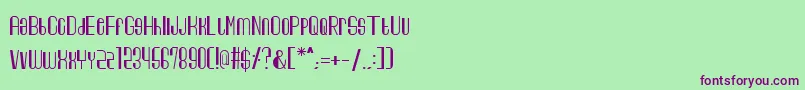George Harrisonand   Friends Font – Purple Fonts on Green Background