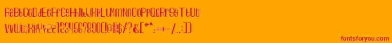 George Harrisonand   Friends Font – Red Fonts on Orange Background