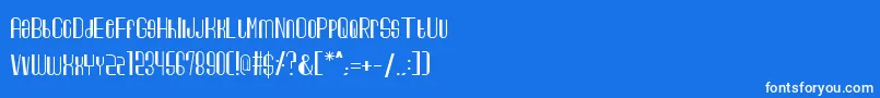 George Harrisonand   Friends Font – White Fonts on Blue Background