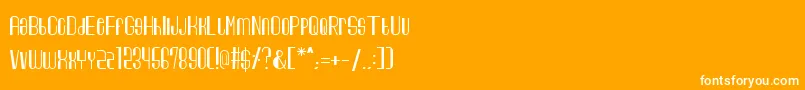 George Harrisonand   Friends Font – White Fonts on Orange Background
