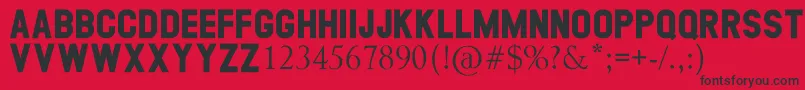 GEORGEA Font – Black Fonts on Red Background